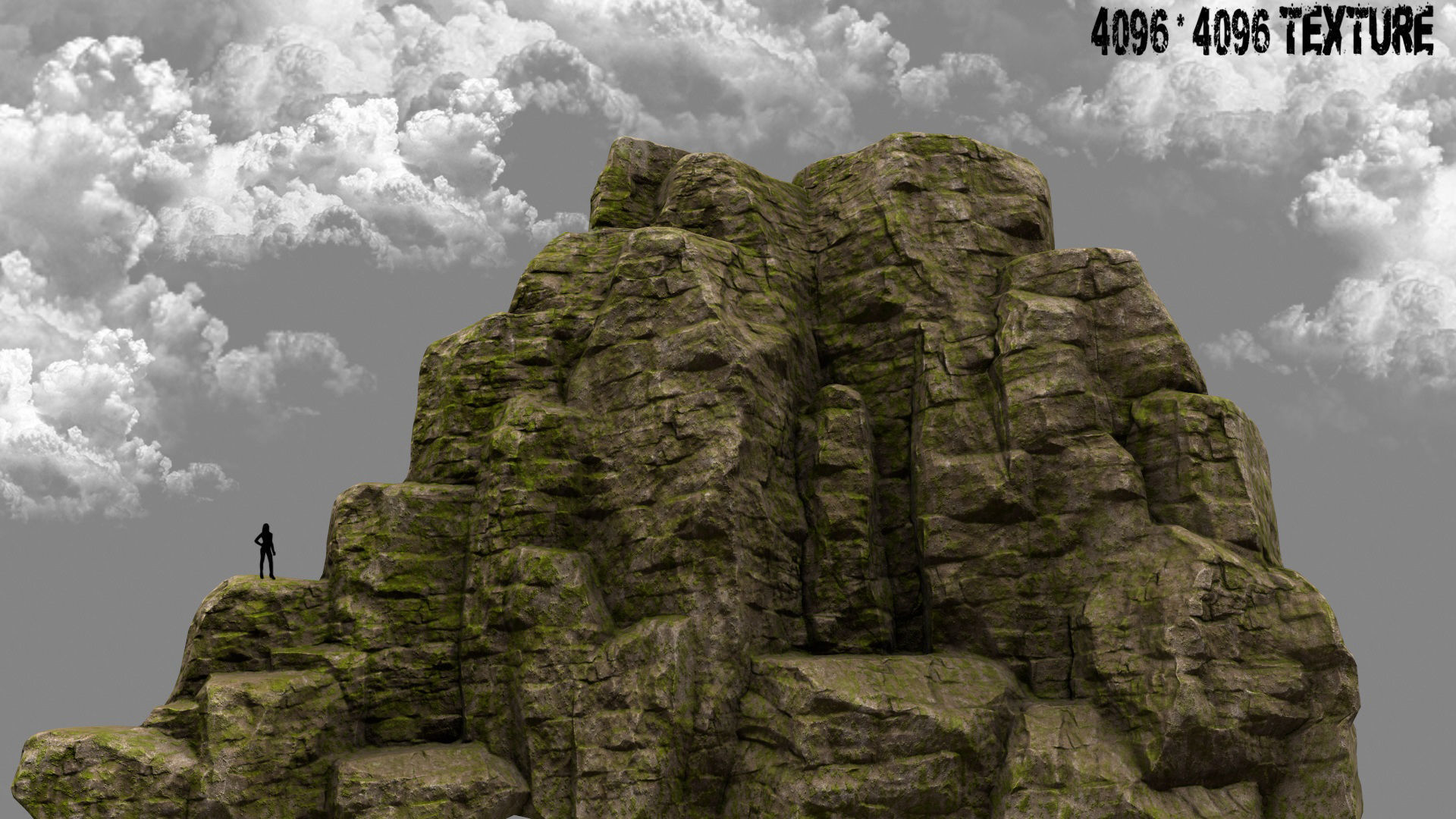 Rock Mount Low-poly 3D model_1