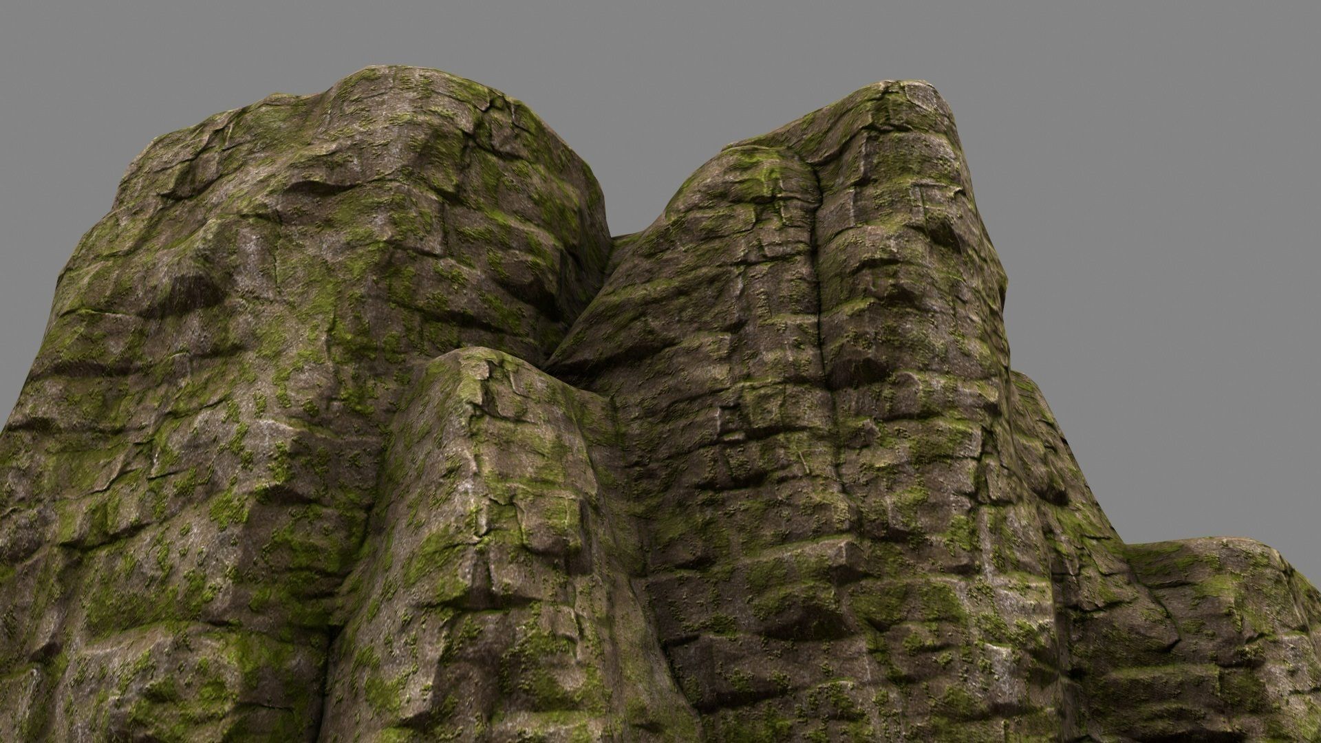 Rock Mount Low-poly 3D model_3
