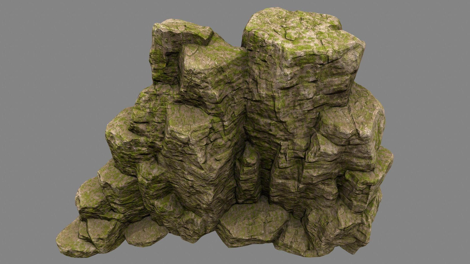 Rock Mount Low-poly 3D model_8