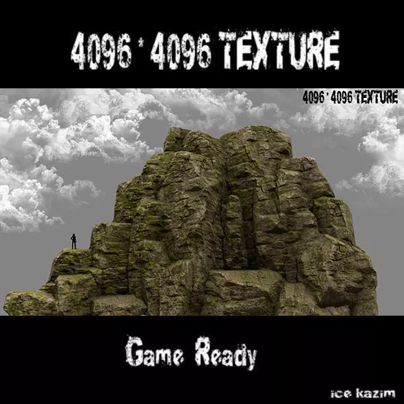 Rock Mount Low-poly 3D model_0