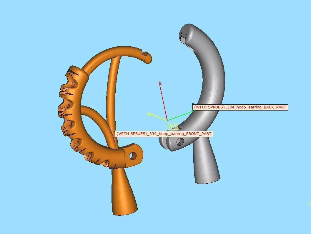 Hoop earrings Diamond Earrings 13mm size 3d model 3D print model_12