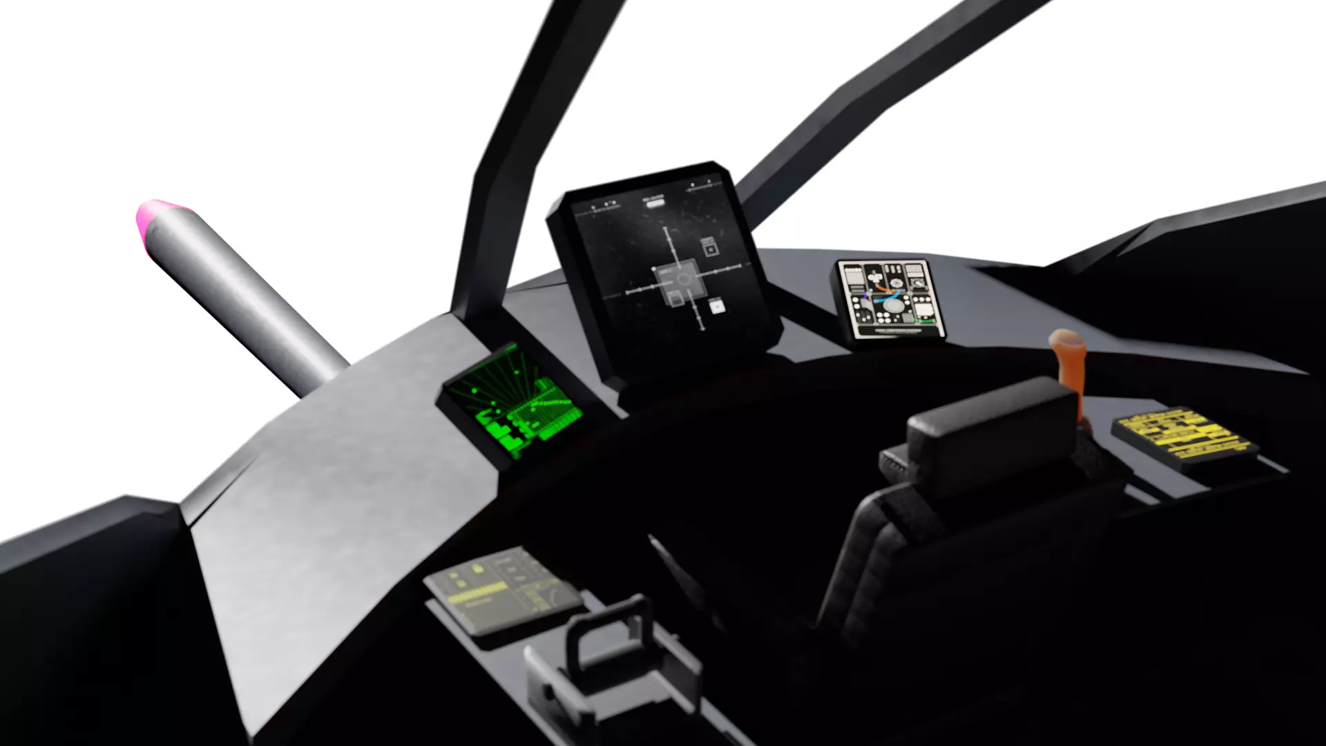 escape pod Low-poly 3D model_2