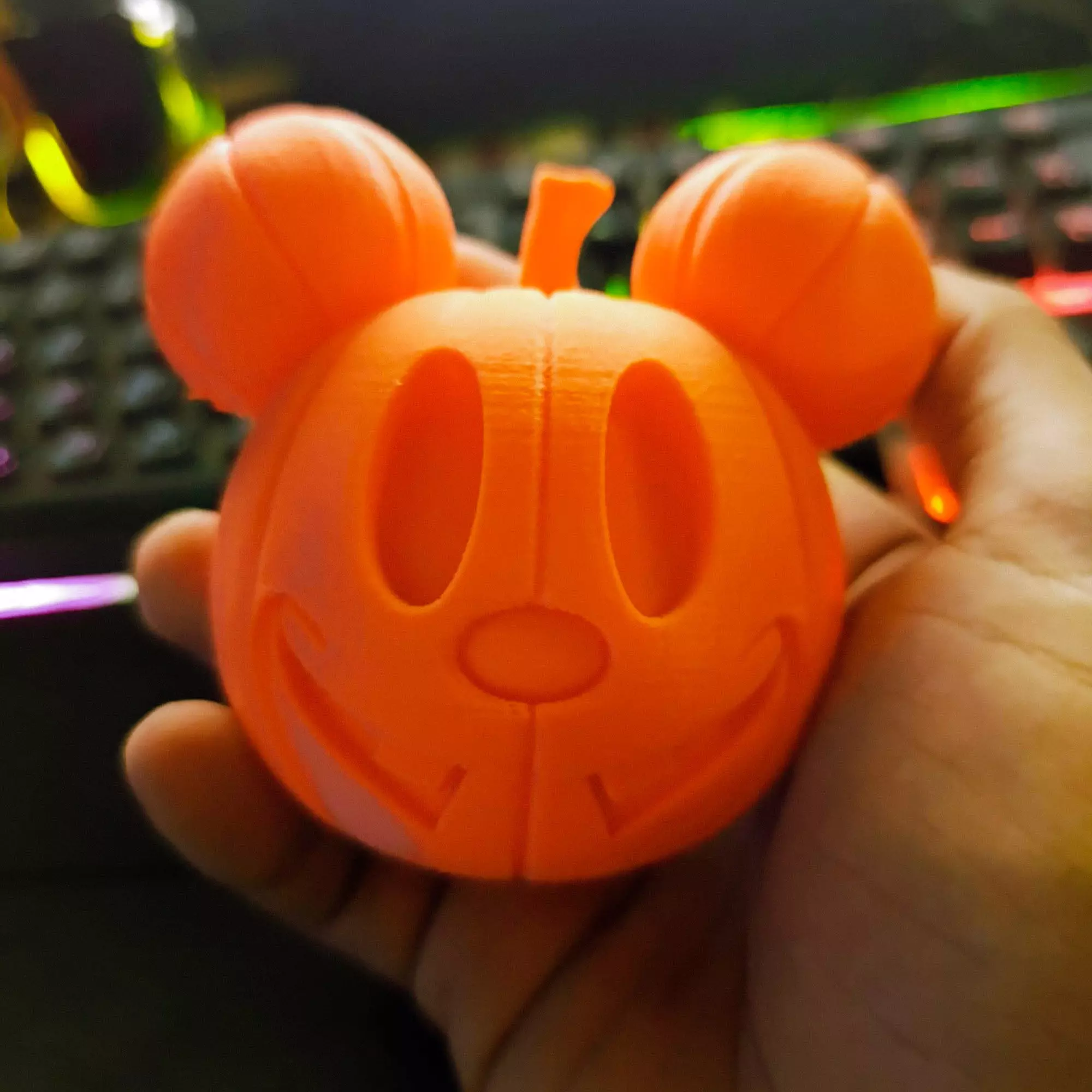 Mickey Halloween Pumpkin Duo Decor and Carved Versions Free 3D print model_1