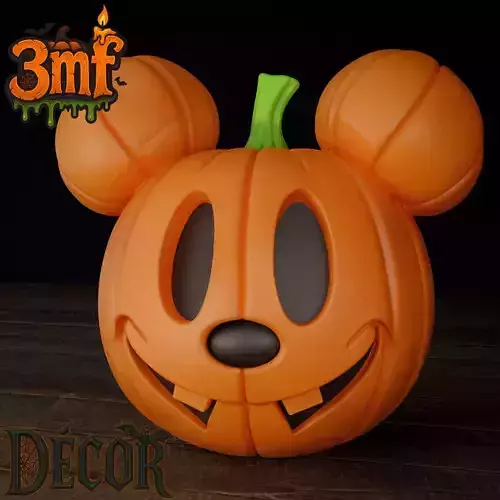 Mickey Halloween Pumpkin Duo Decor and Carved Versions Free 3D print model Mickey Halloween Pumpkin Duo Decor and Carved Versions Free 3D print model