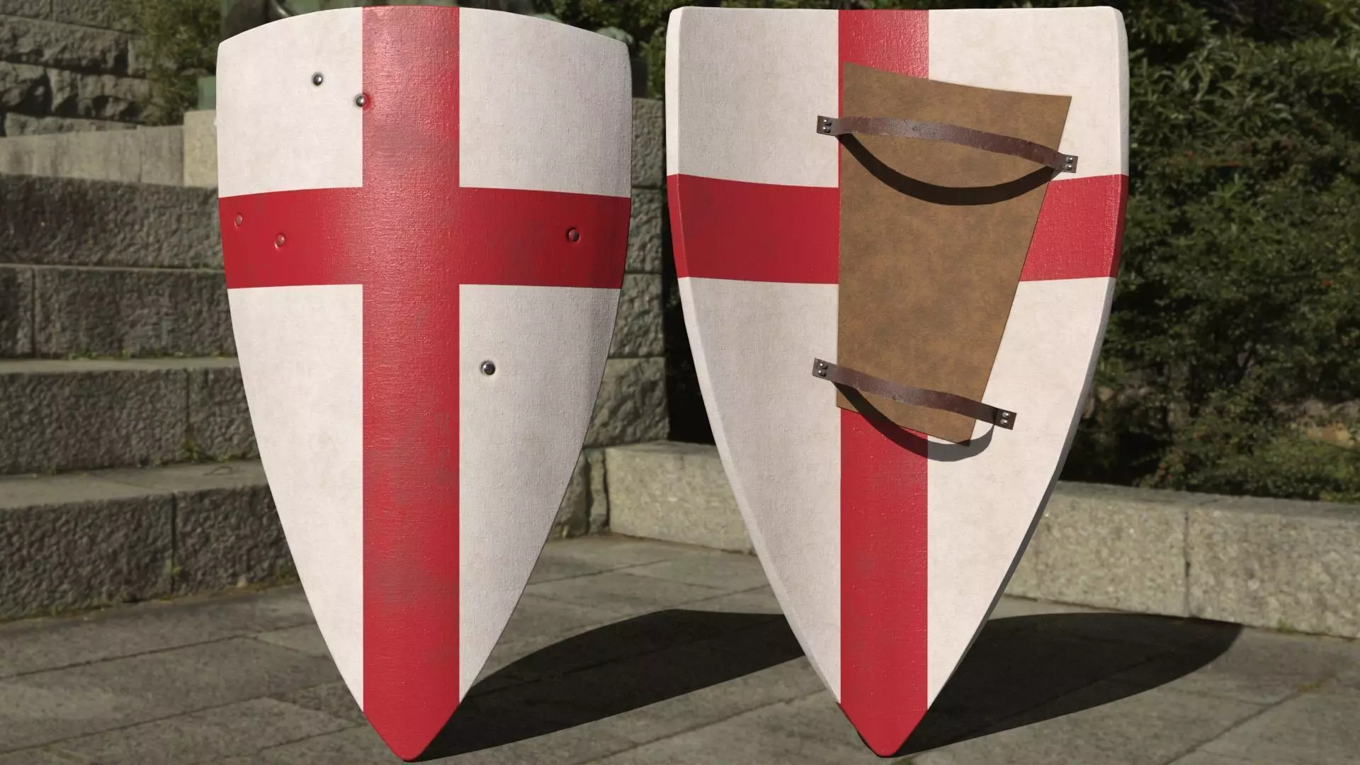 Crusader Shield Low-poly 3D model