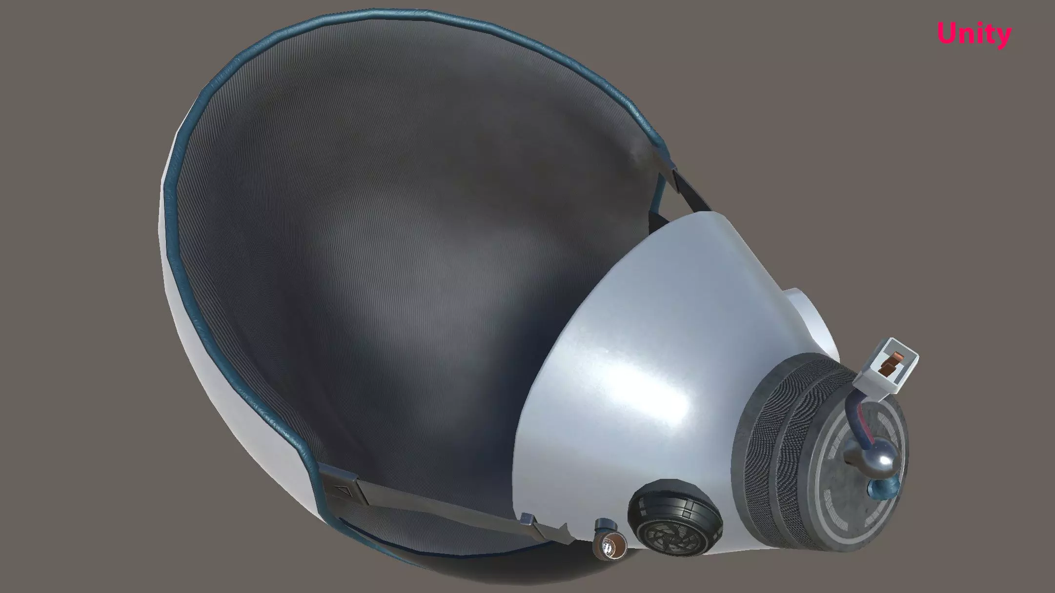 Flight Helmet Low-poly 3D model_4