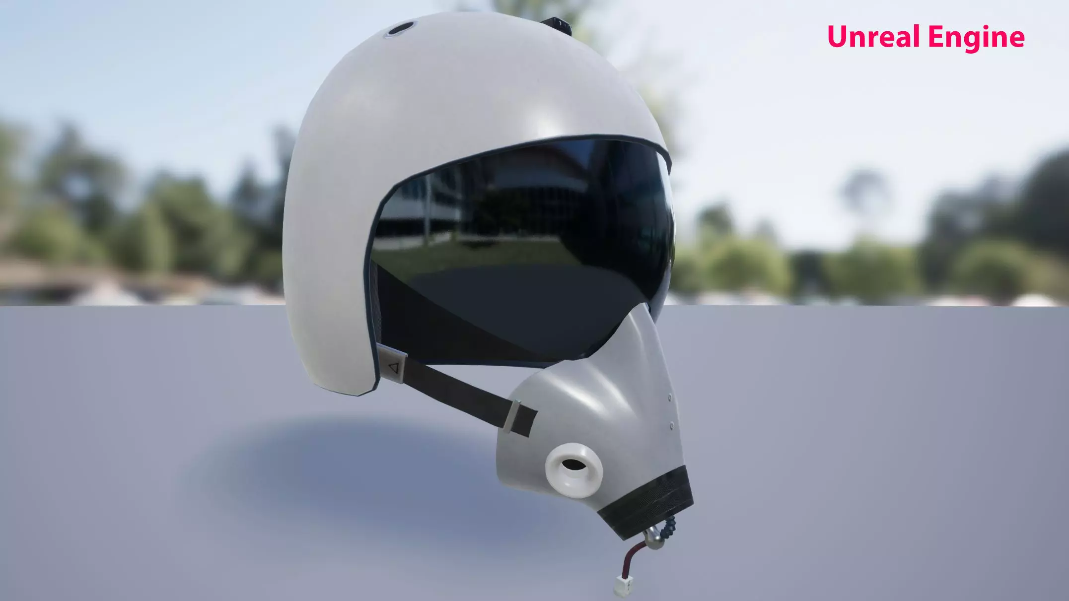 Flight Helmet Low-poly 3D model_7