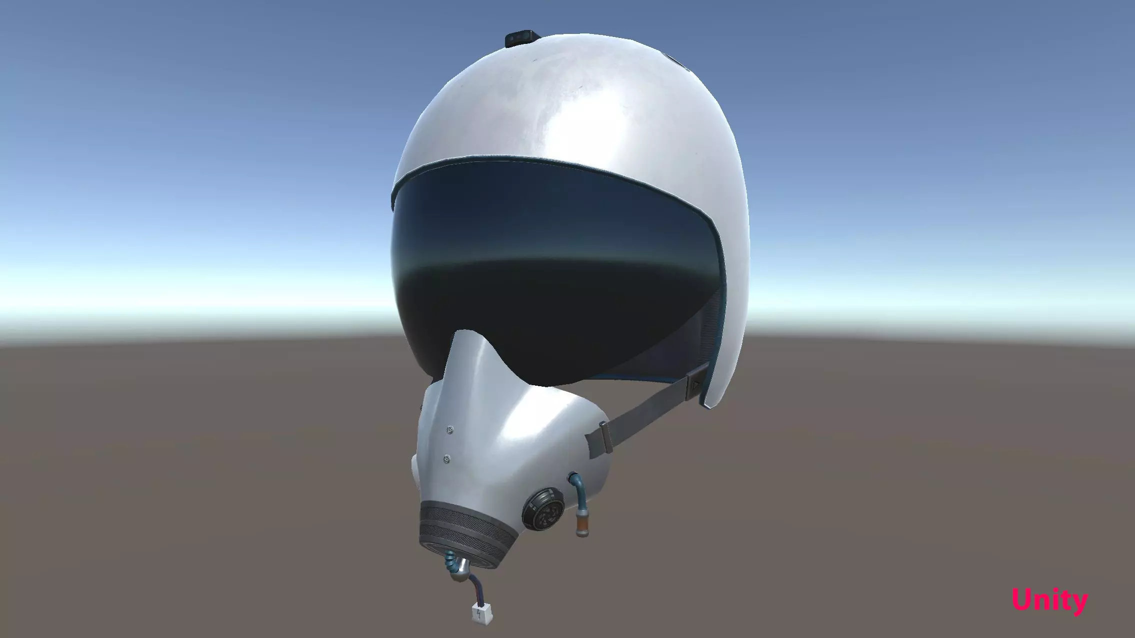 Flight Helmet Low-poly 3D model_3