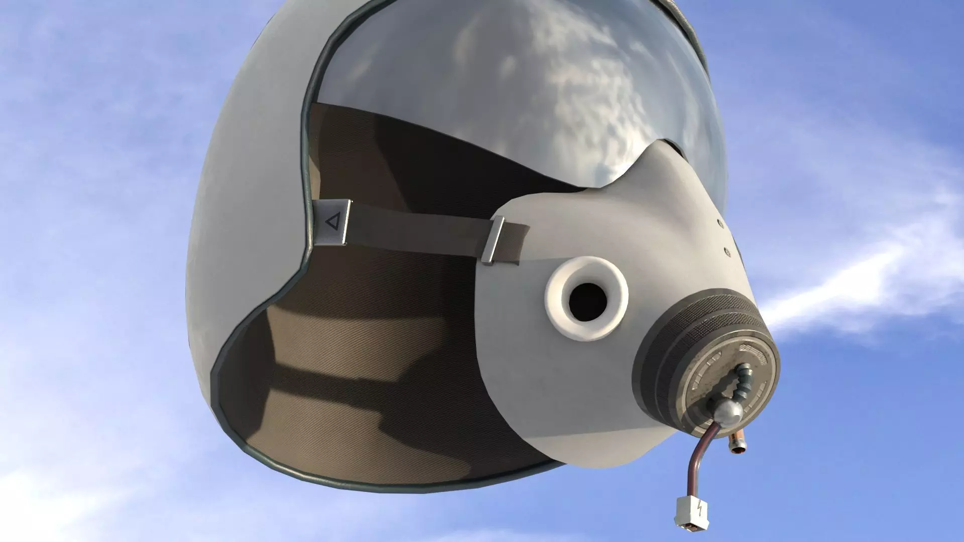 Flight Helmet Low-poly 3D model_10
