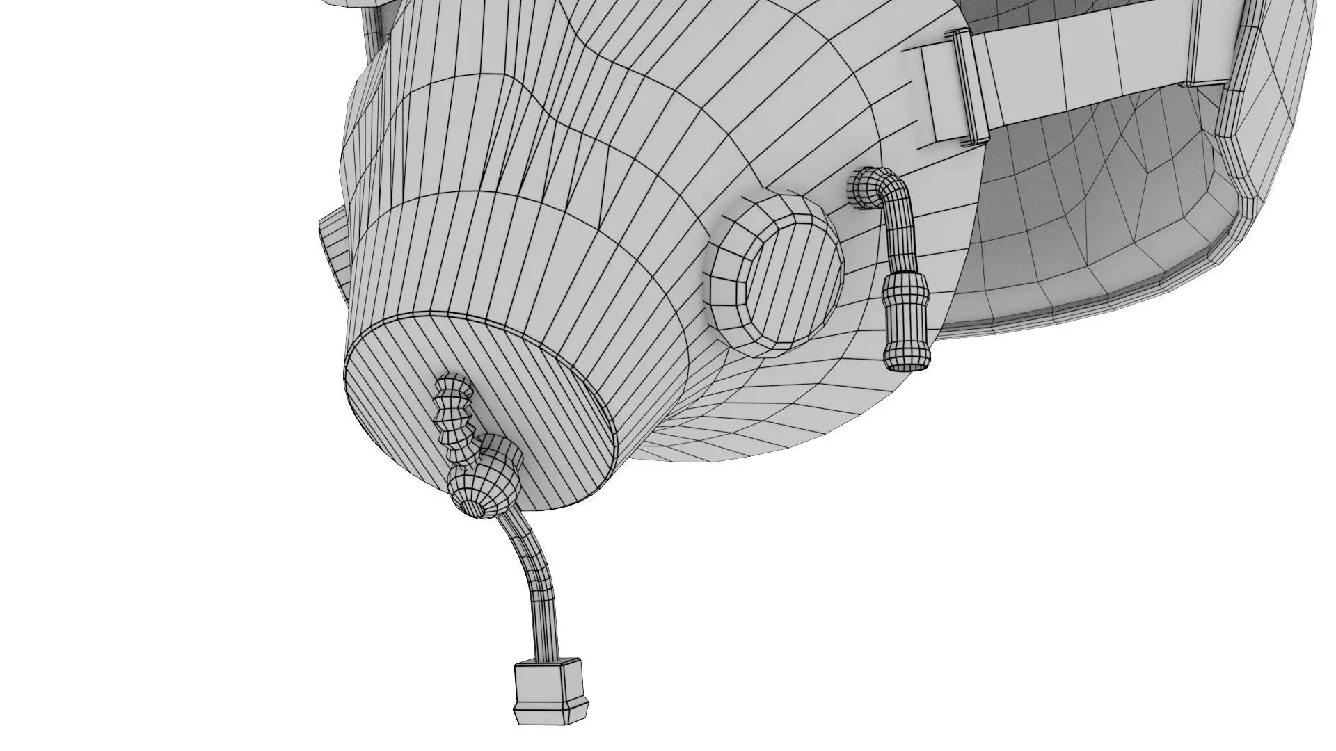 Flight Helmet Low-poly 3D model_15