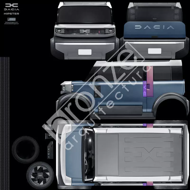 Dacia Hipster Concept 2025 Low-poly 3D model_22