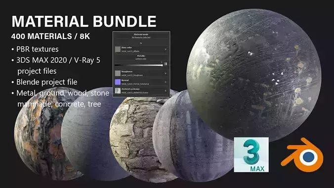 Material Bundle - 400 Materials - 8K