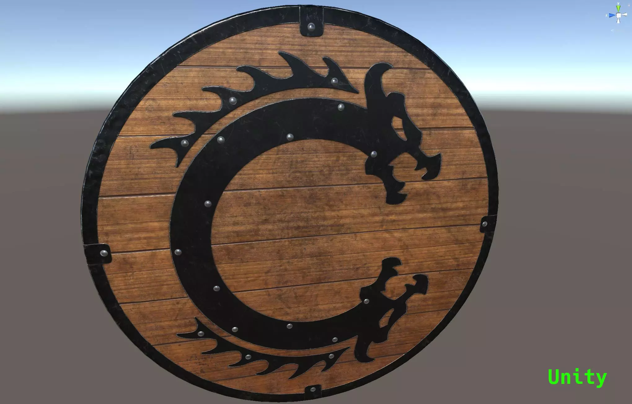 Viking Serpent Shield Low-poly 3D model_10