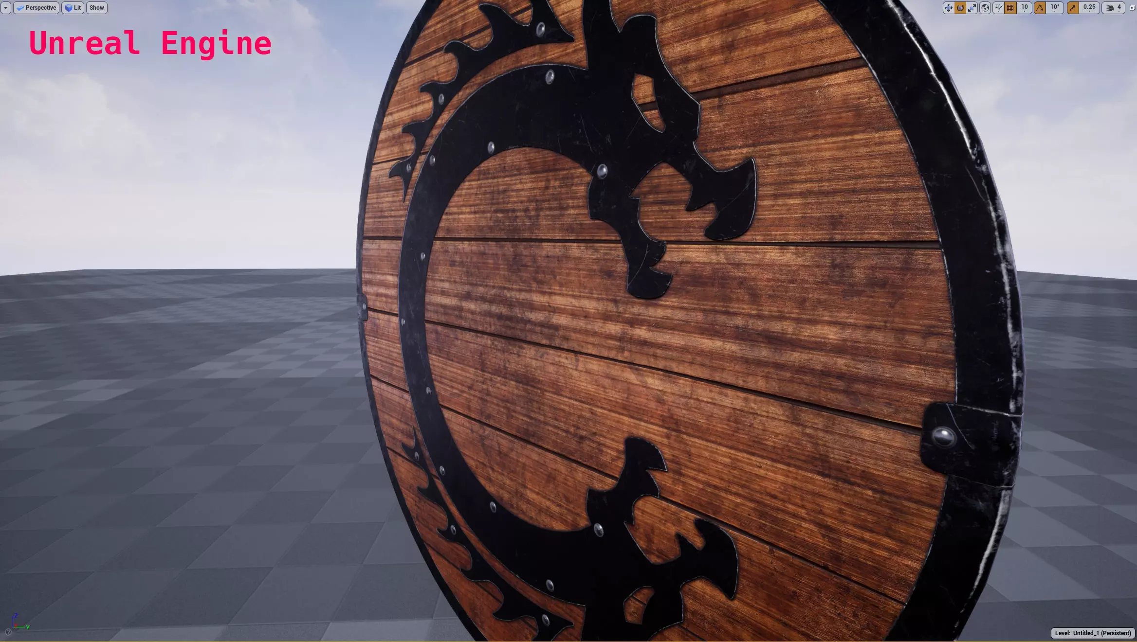 Viking Serpent Shield Low-poly 3D model_7