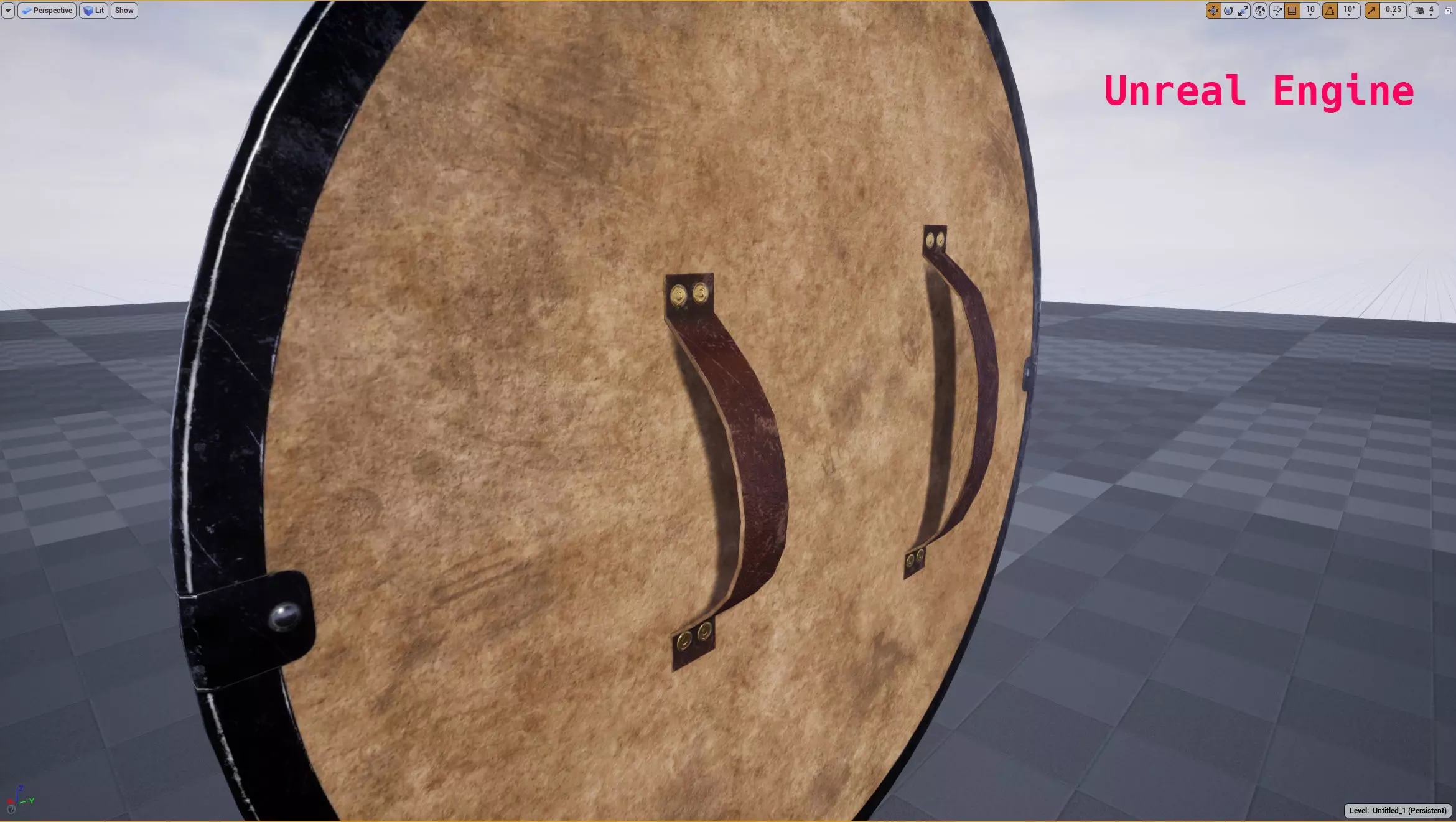 Viking Serpent Shield Low-poly 3D model_8