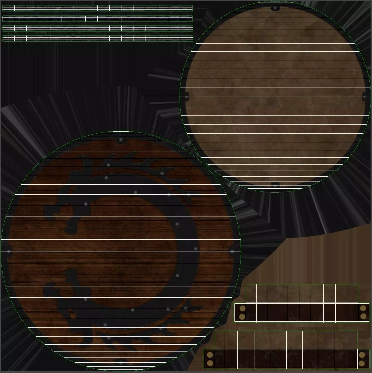 Viking Serpent Shield Low-poly 3D model_14