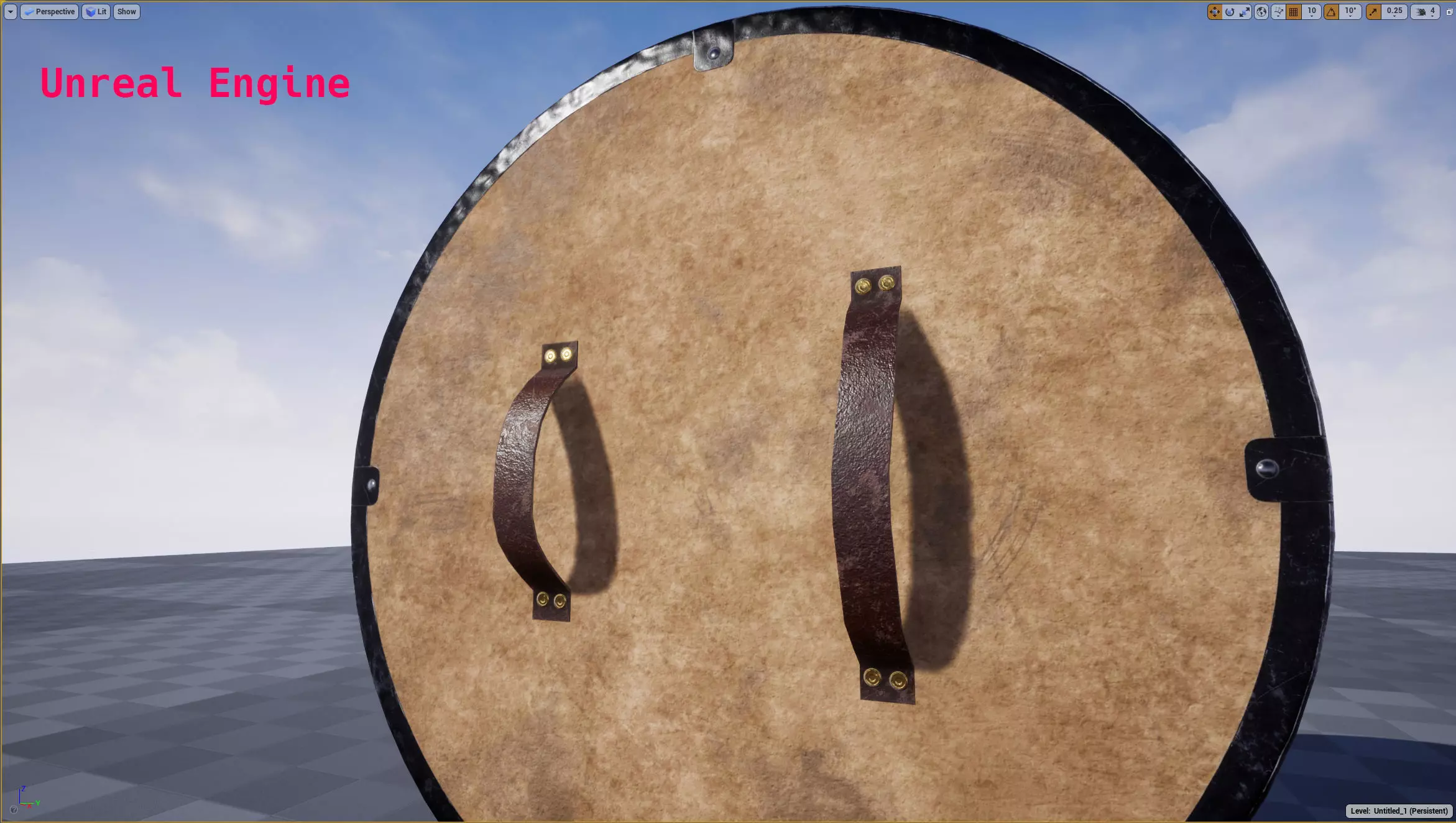 Viking Serpent Shield Low-poly 3D model_9