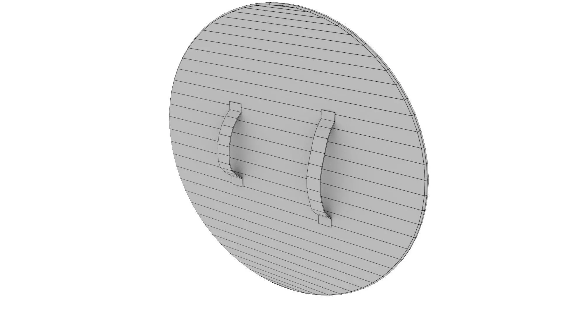 Viking Serpent Shield Low-poly 3D model_16