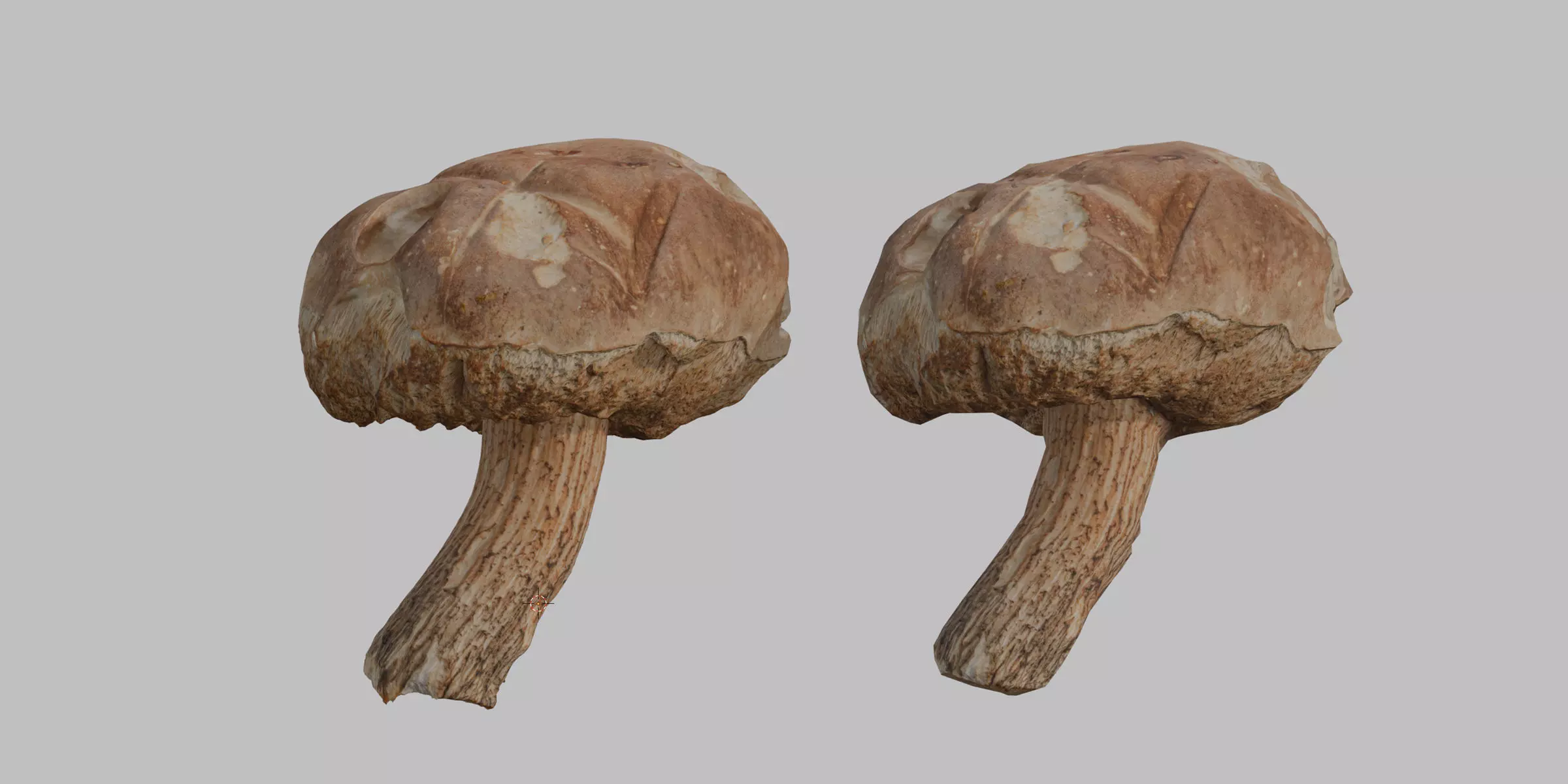 Leccinum Scabrum Bull Gray Mushroom Photoscan Hi Lo Poly model Low-poly 3D model_8