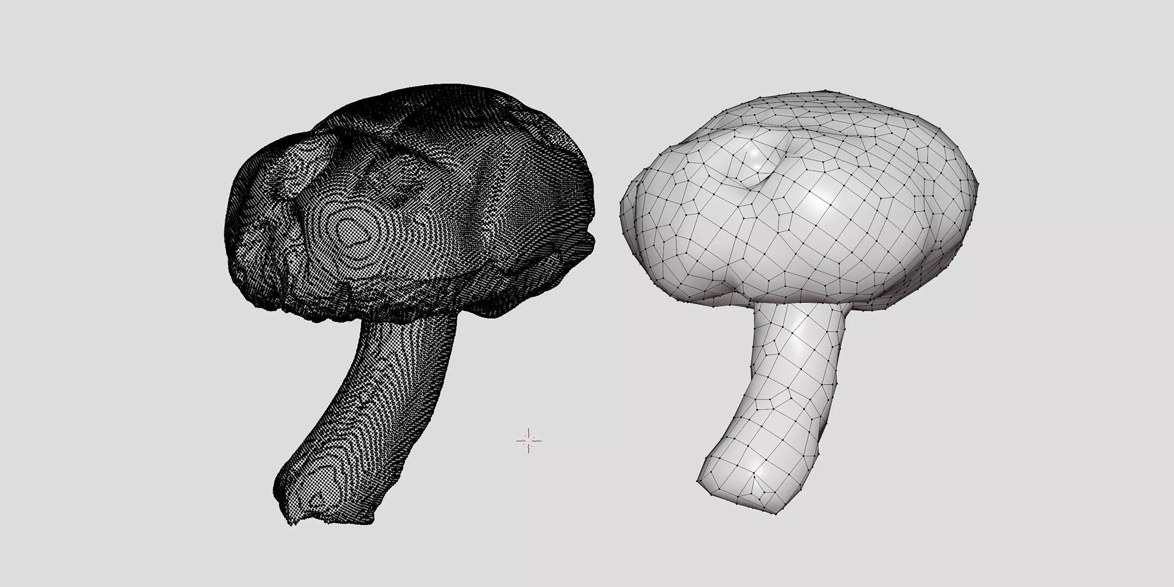 Leccinum Scabrum Bull Gray Mushroom Photoscan Hi Lo Poly model Low-poly 3D model_7