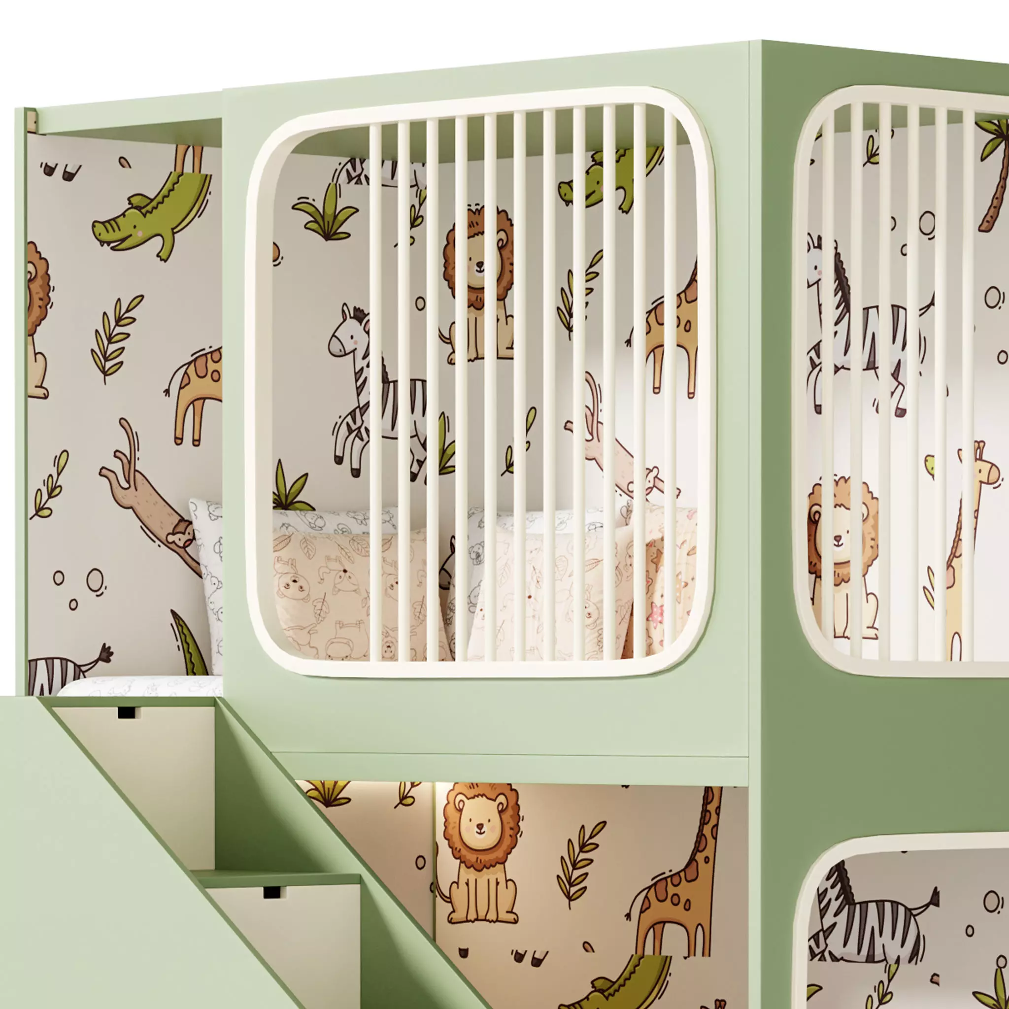 Bunk bed for kids 5 3D model_9