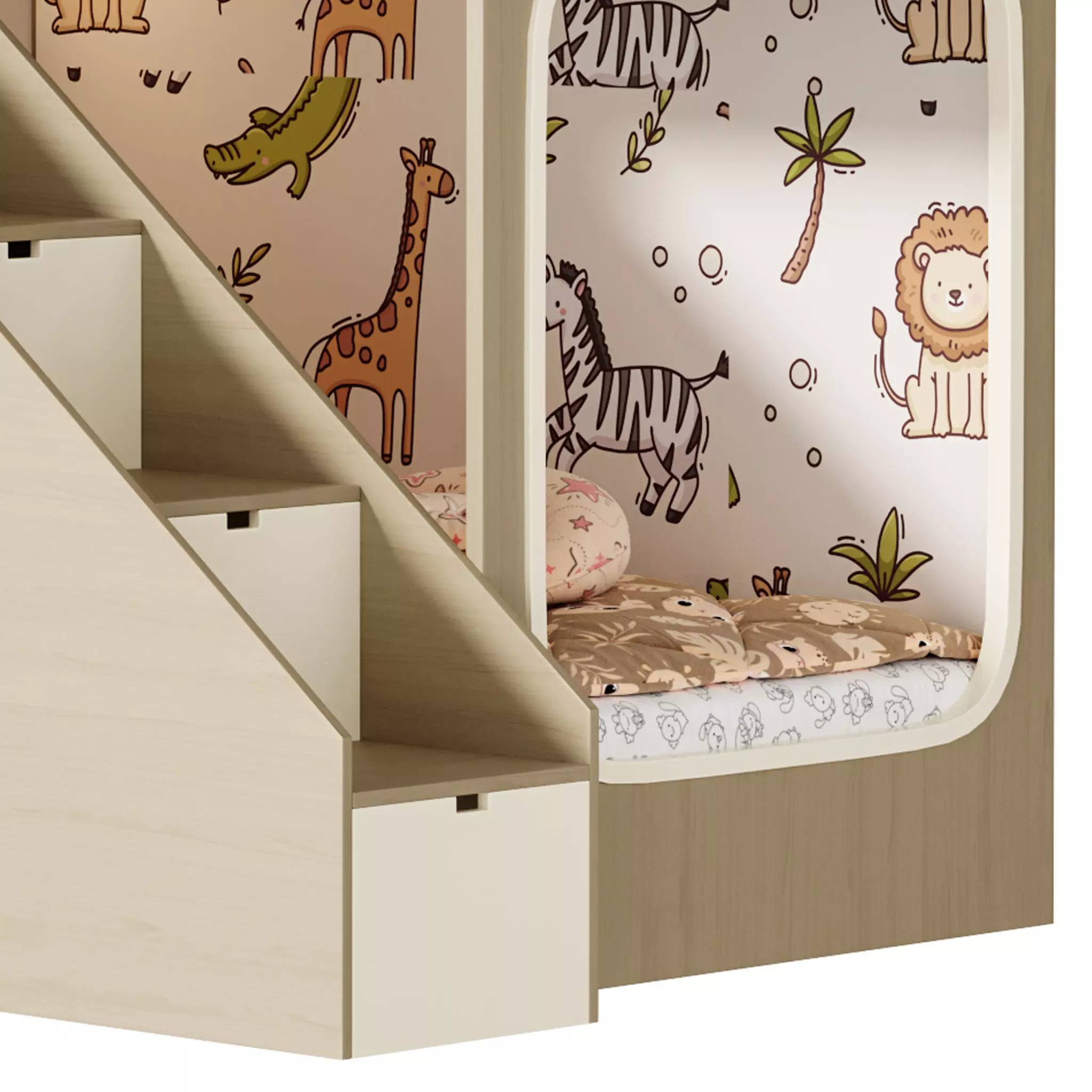 Bunk bed for kids 5 3D model_7