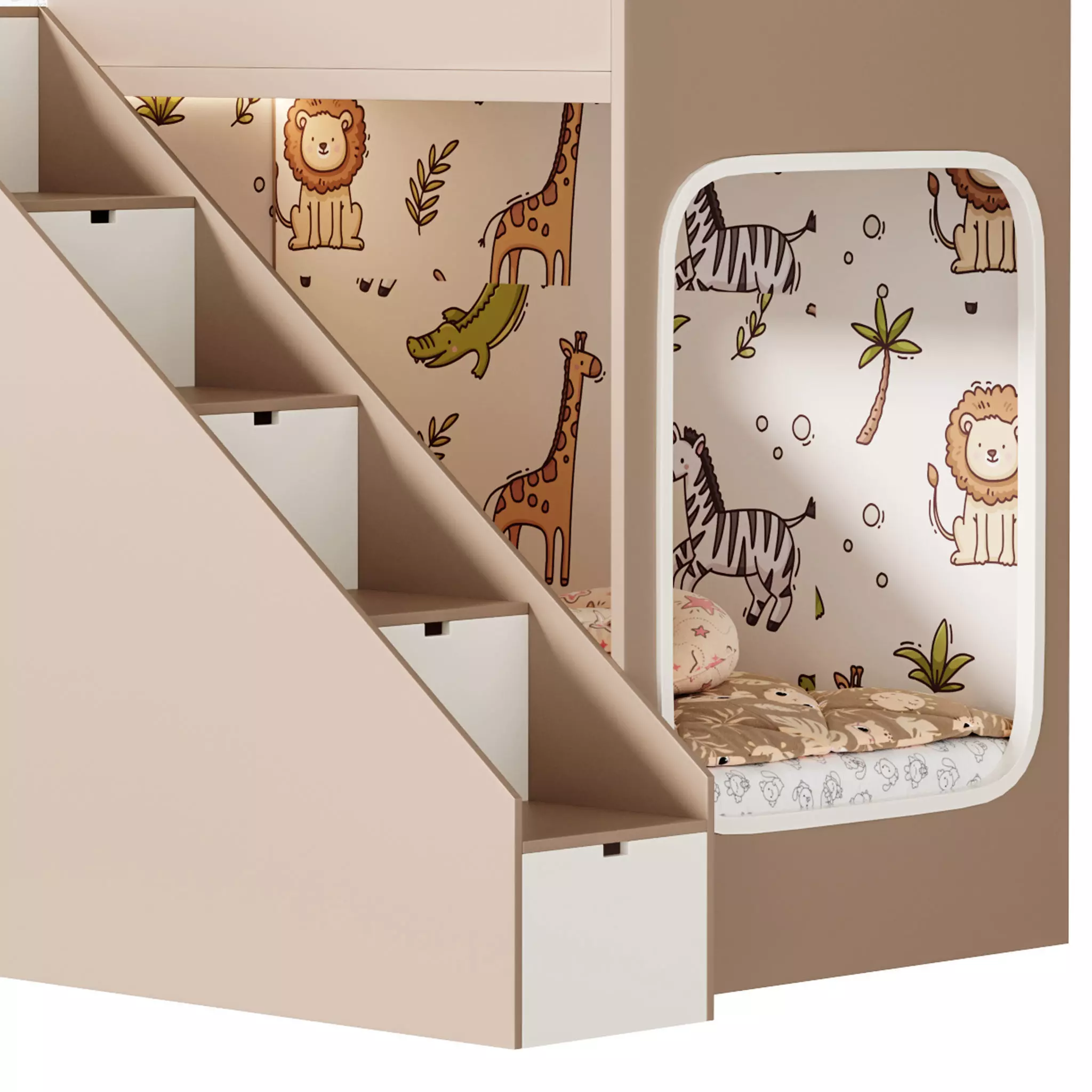 Bunk bed for kids 5 3D model_10