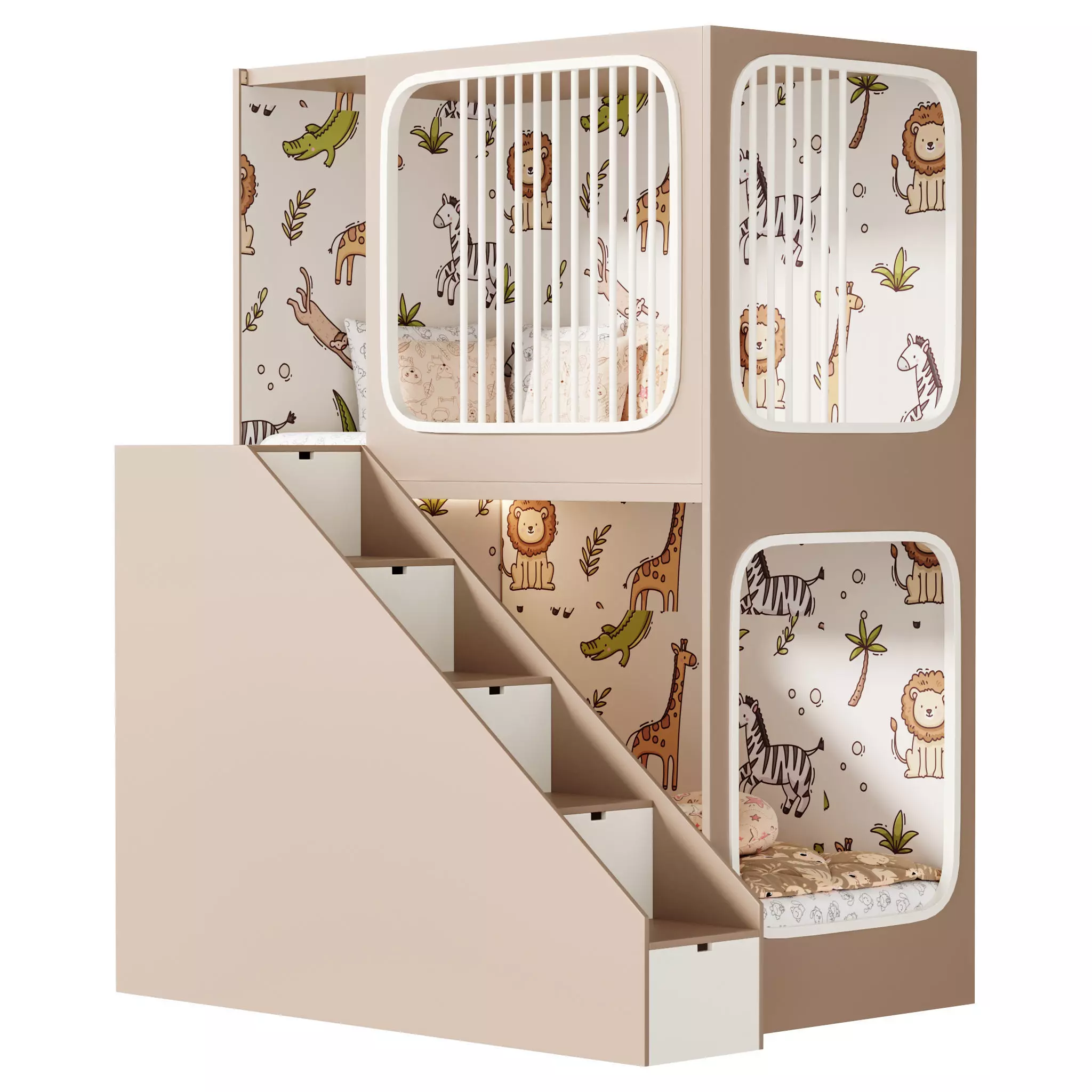 Bunk bed for kids 5 3D model_5