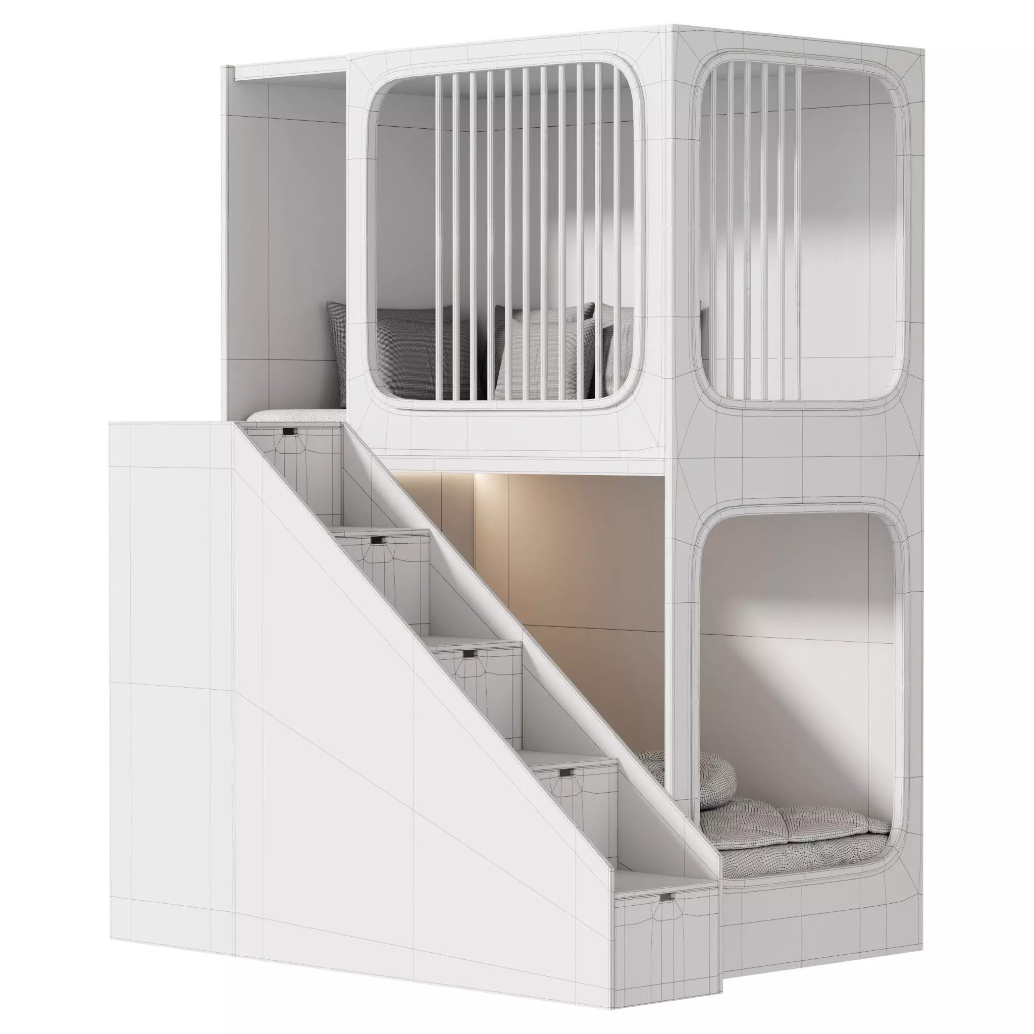 Bunk bed for kids 5 3D model_13