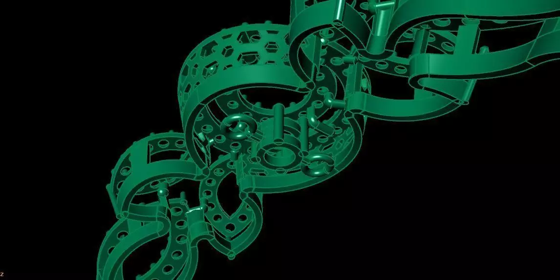 Diamond Moving Bracelet  3D print model_5