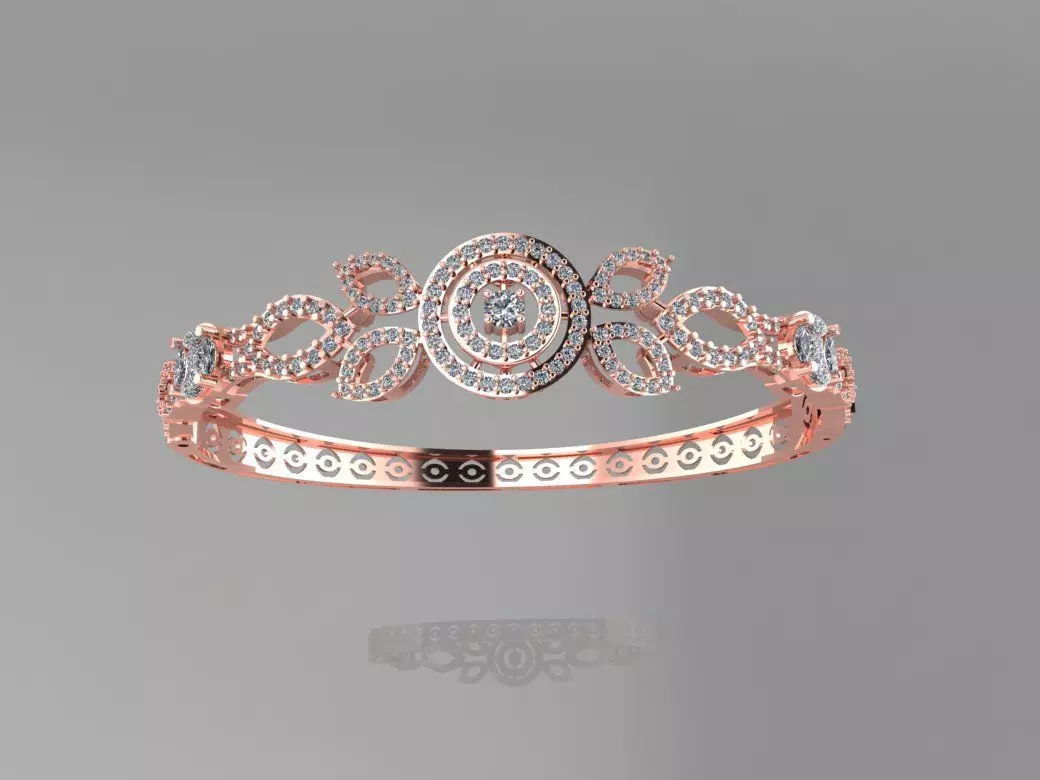 Diamond Moving Bracelet  3D print model_1