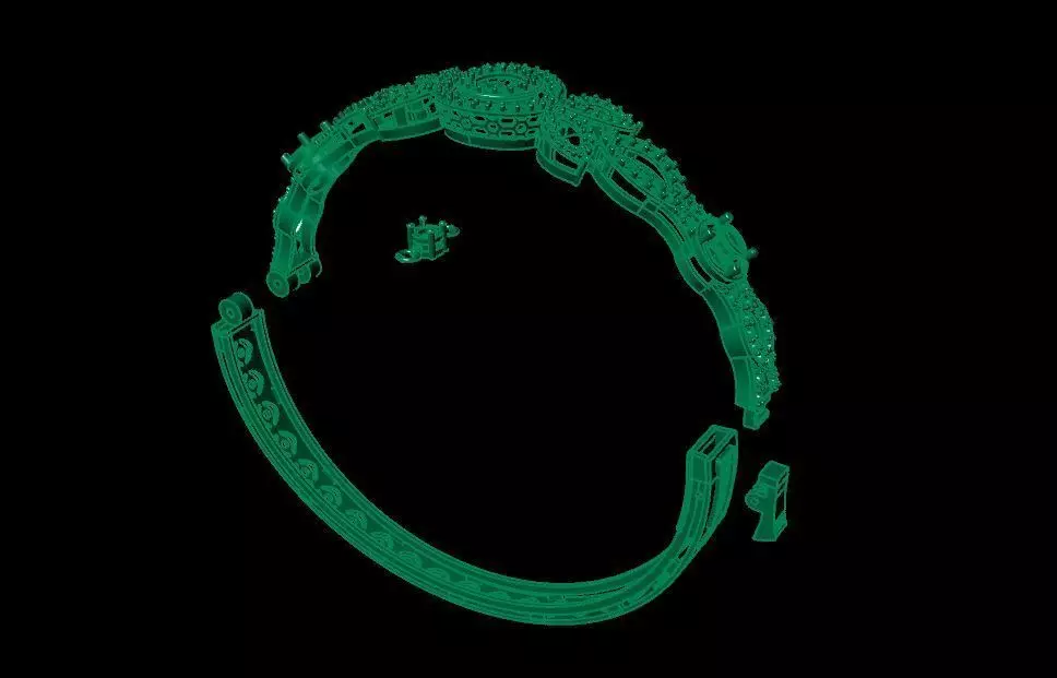 Diamond Moving Bracelet  3D print model_8