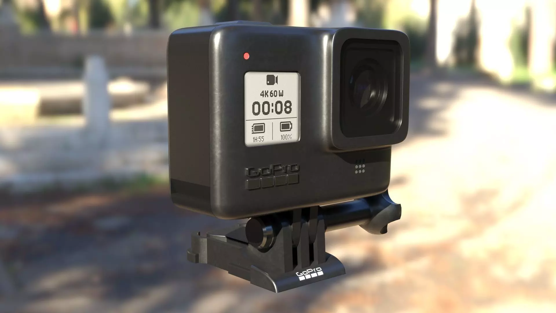 GoPro Hero 8 Black Low-poly 3D model_2