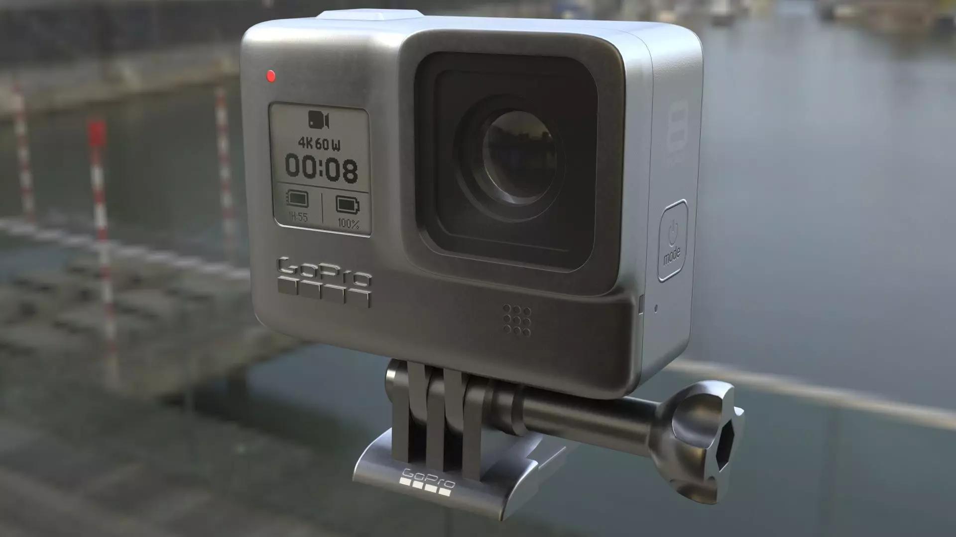 GoPro Hero 8 Black Low-poly 3D model_9