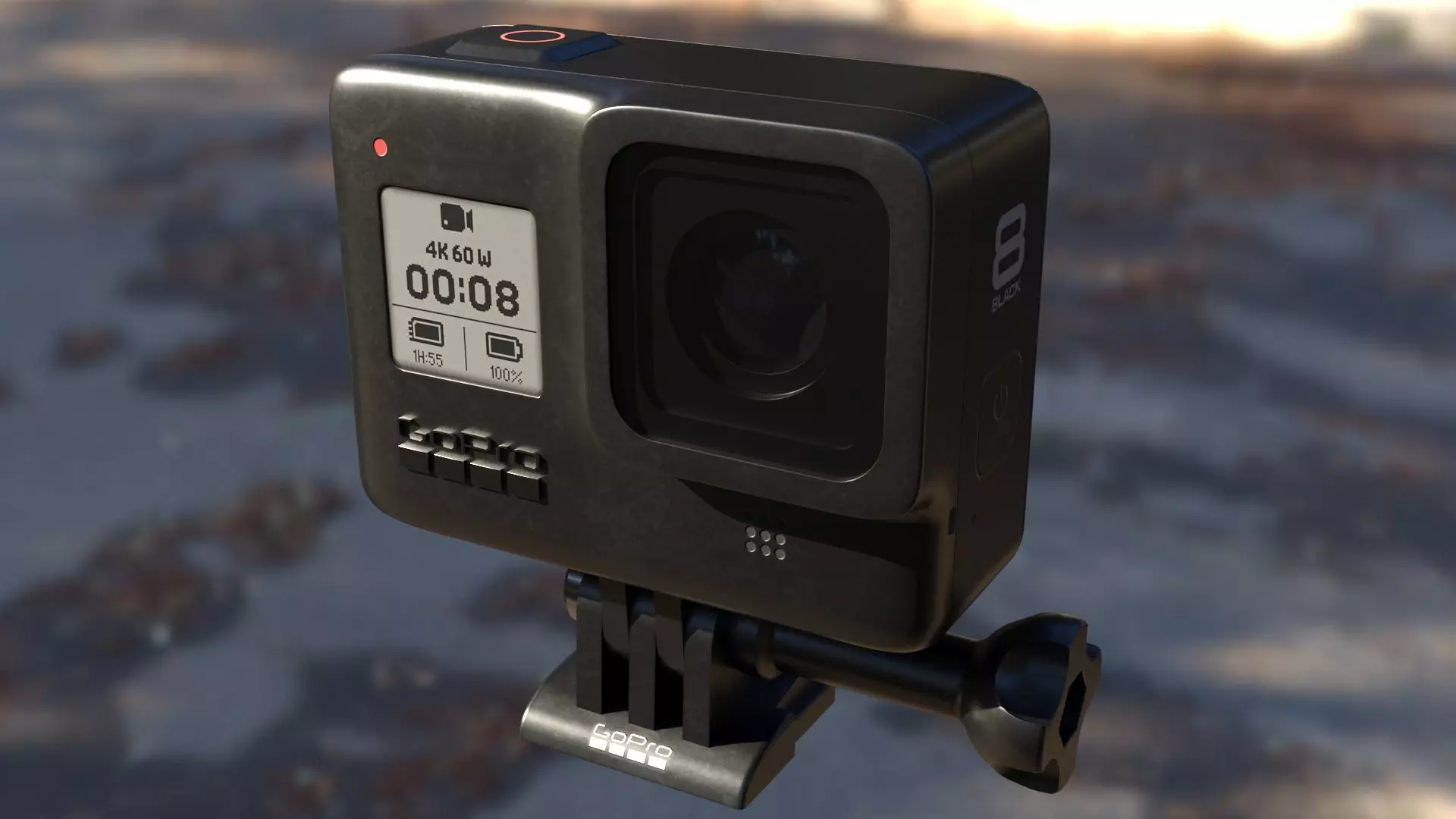 GoPro Hero 8 Black Low-poly 3D model_0
