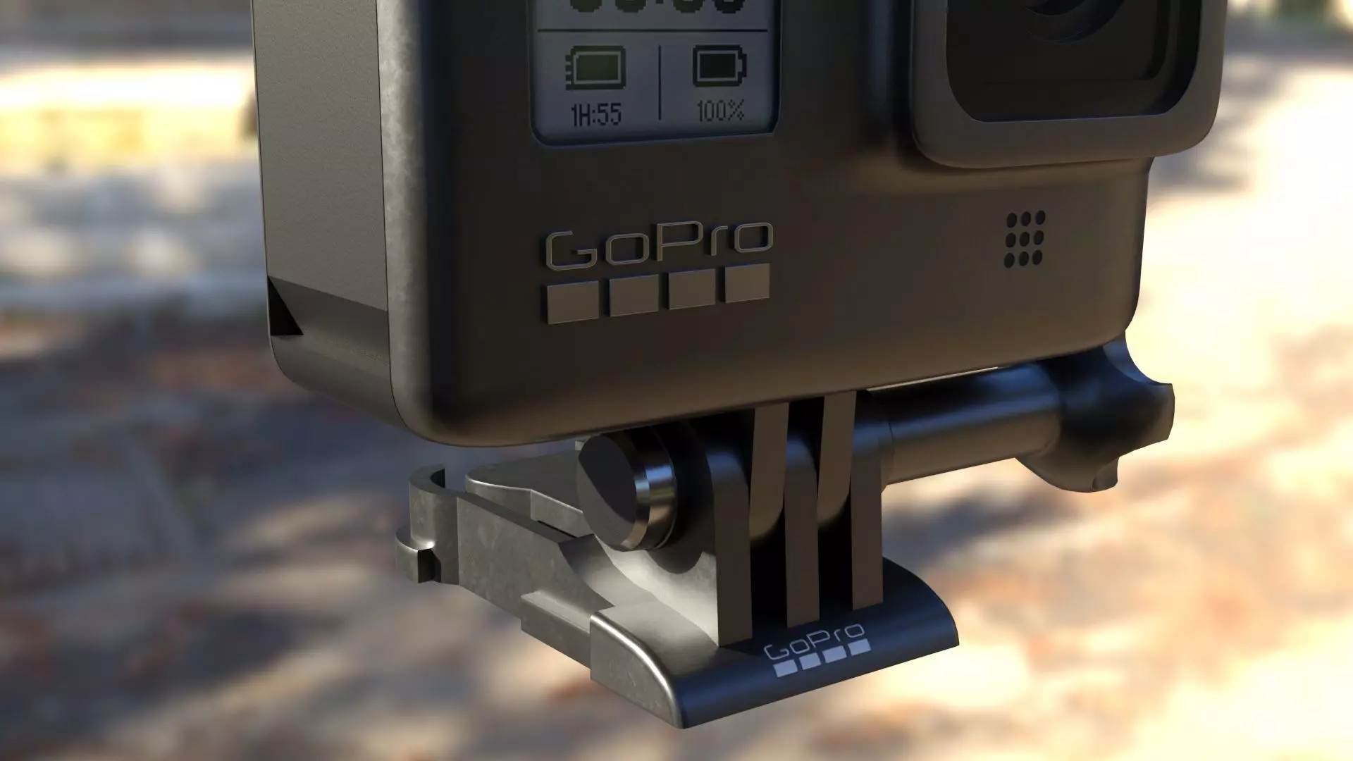 GoPro Hero 8 Black Low-poly 3D model_8