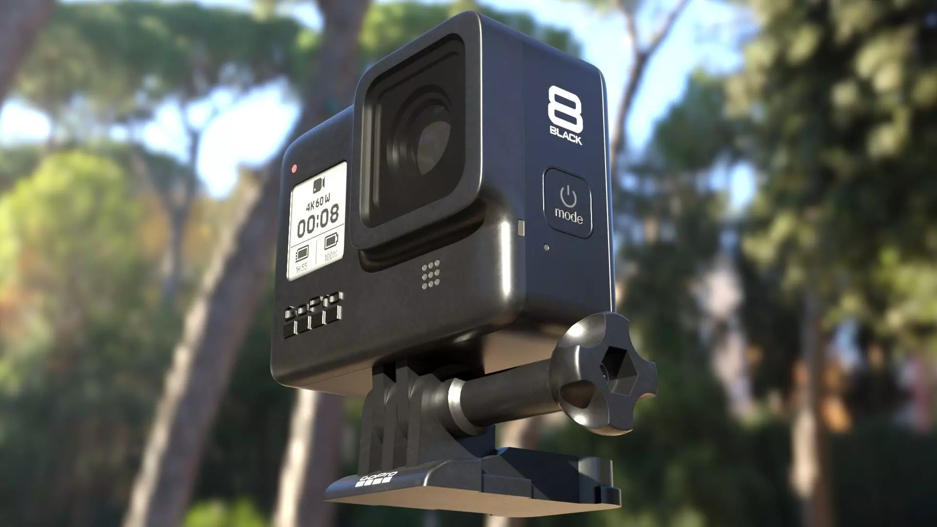 GoPro Hero 8 Black Low-poly 3D model_5