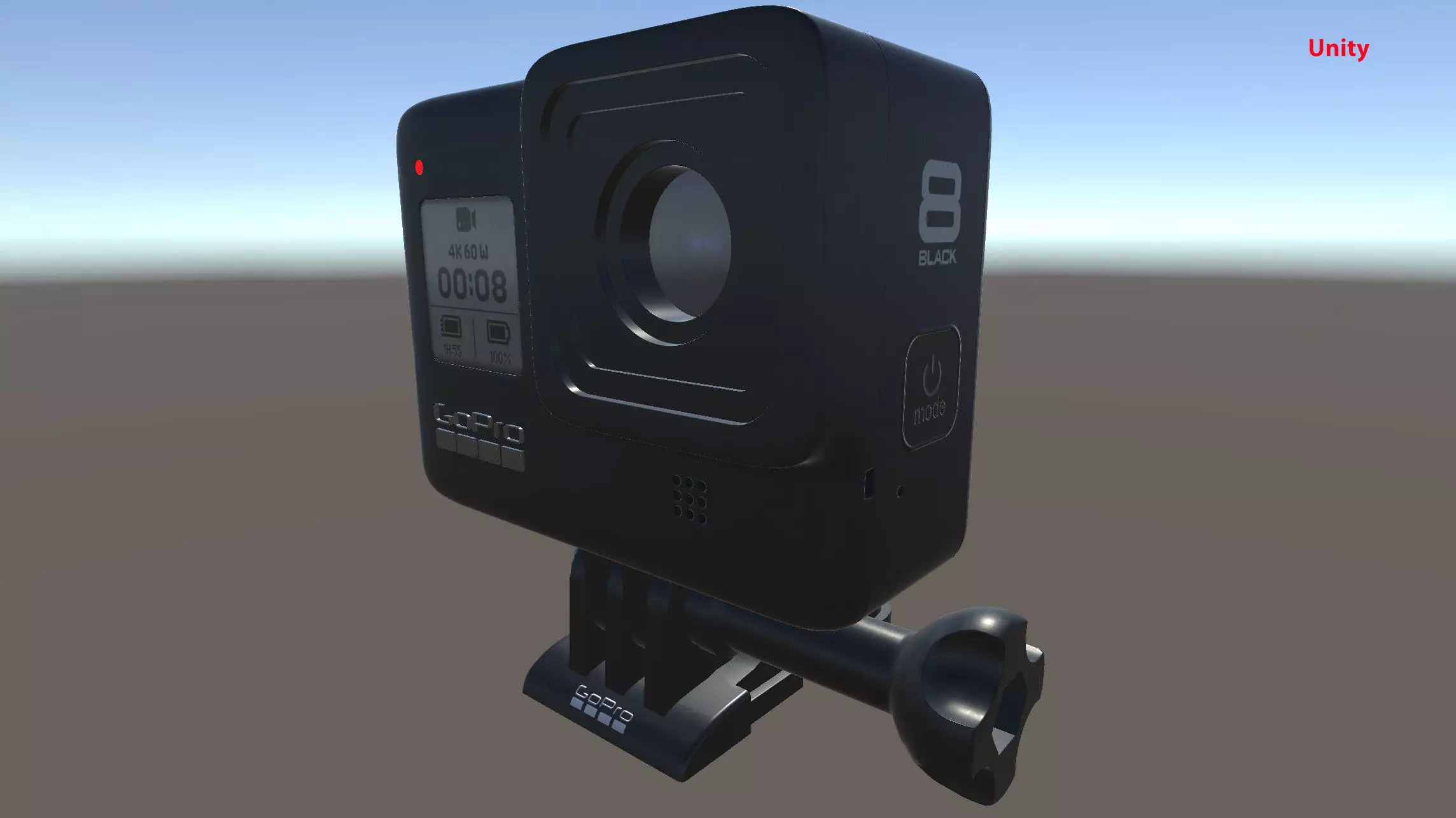 GoPro Hero 8 Black Low-poly 3D model_10