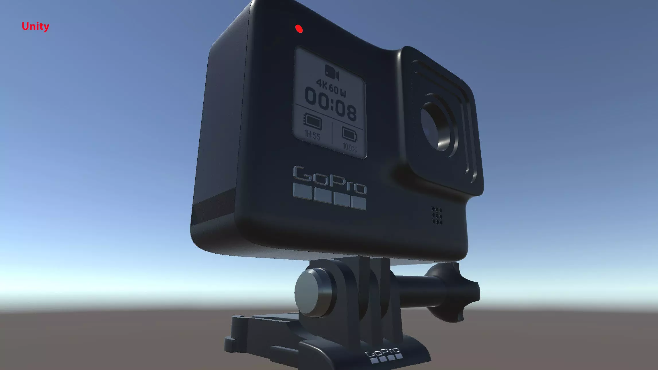 GoPro Hero 8 Black Low-poly 3D model_12