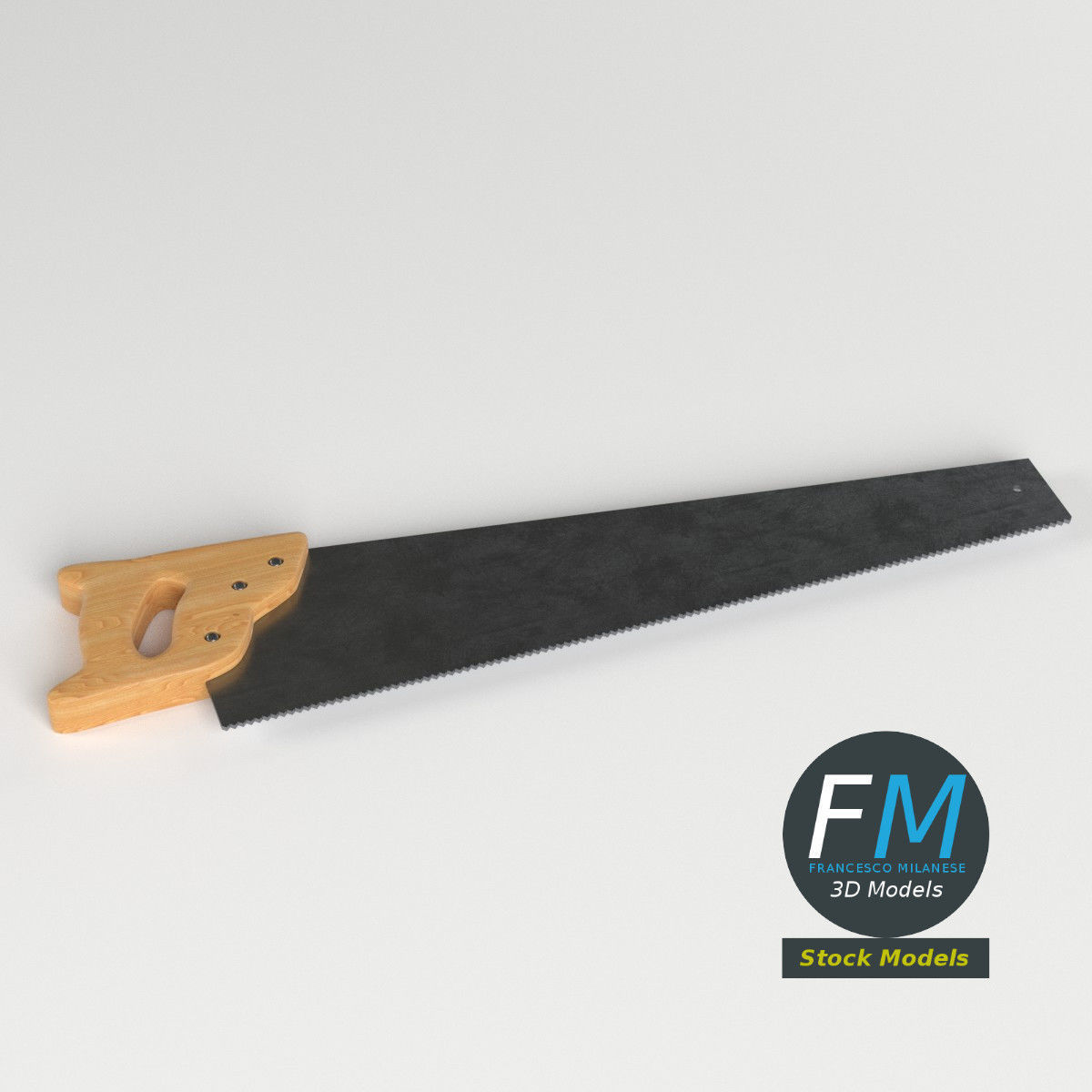 Hand saw 3D model_2