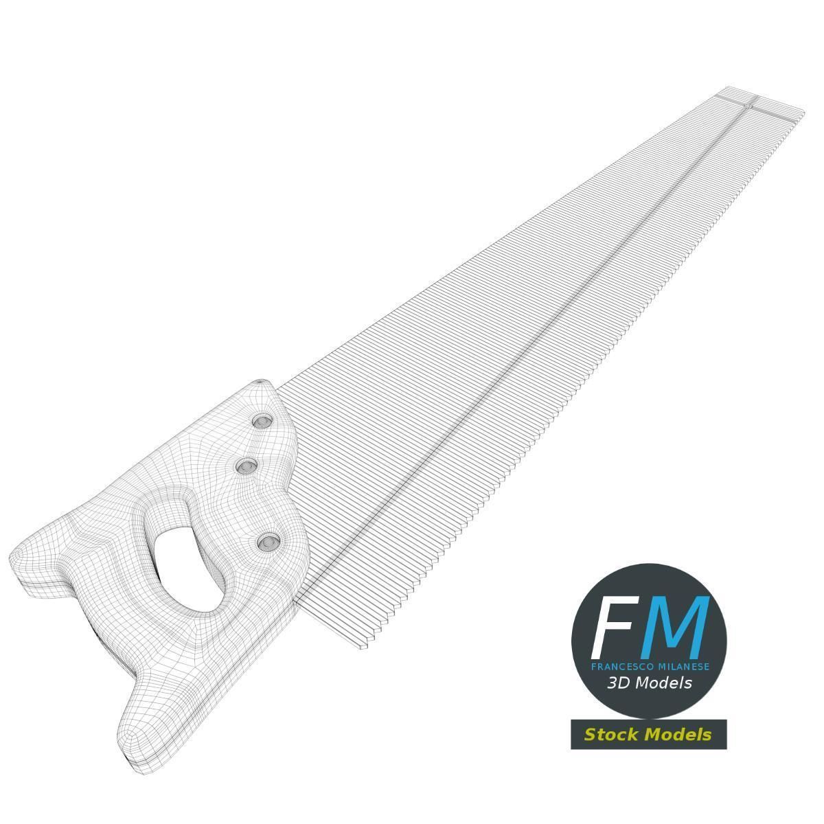 Hand saw 3D model_7