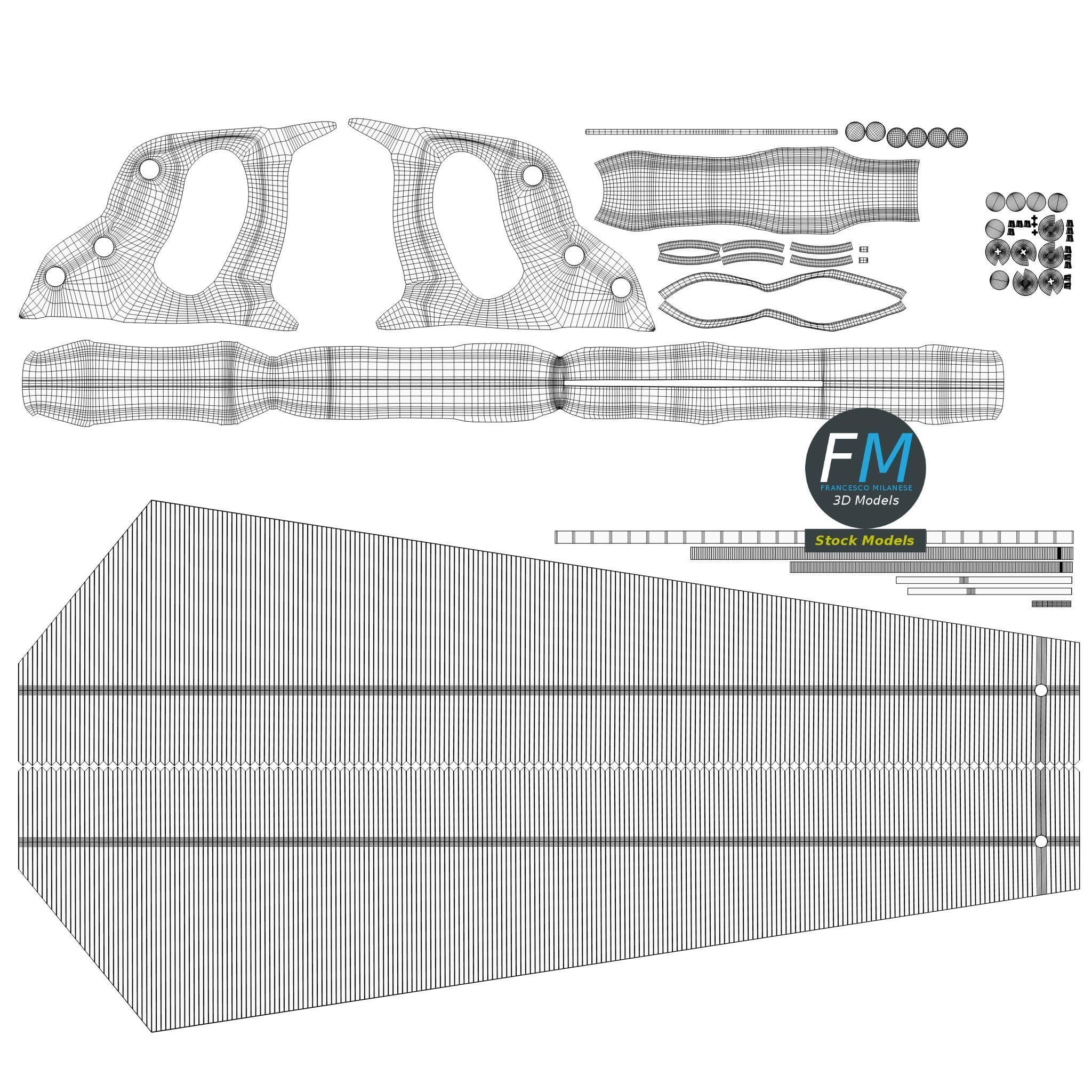 Hand saw 3D model_11