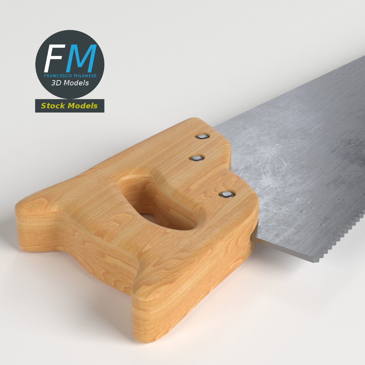 Hand saw 3D model_3