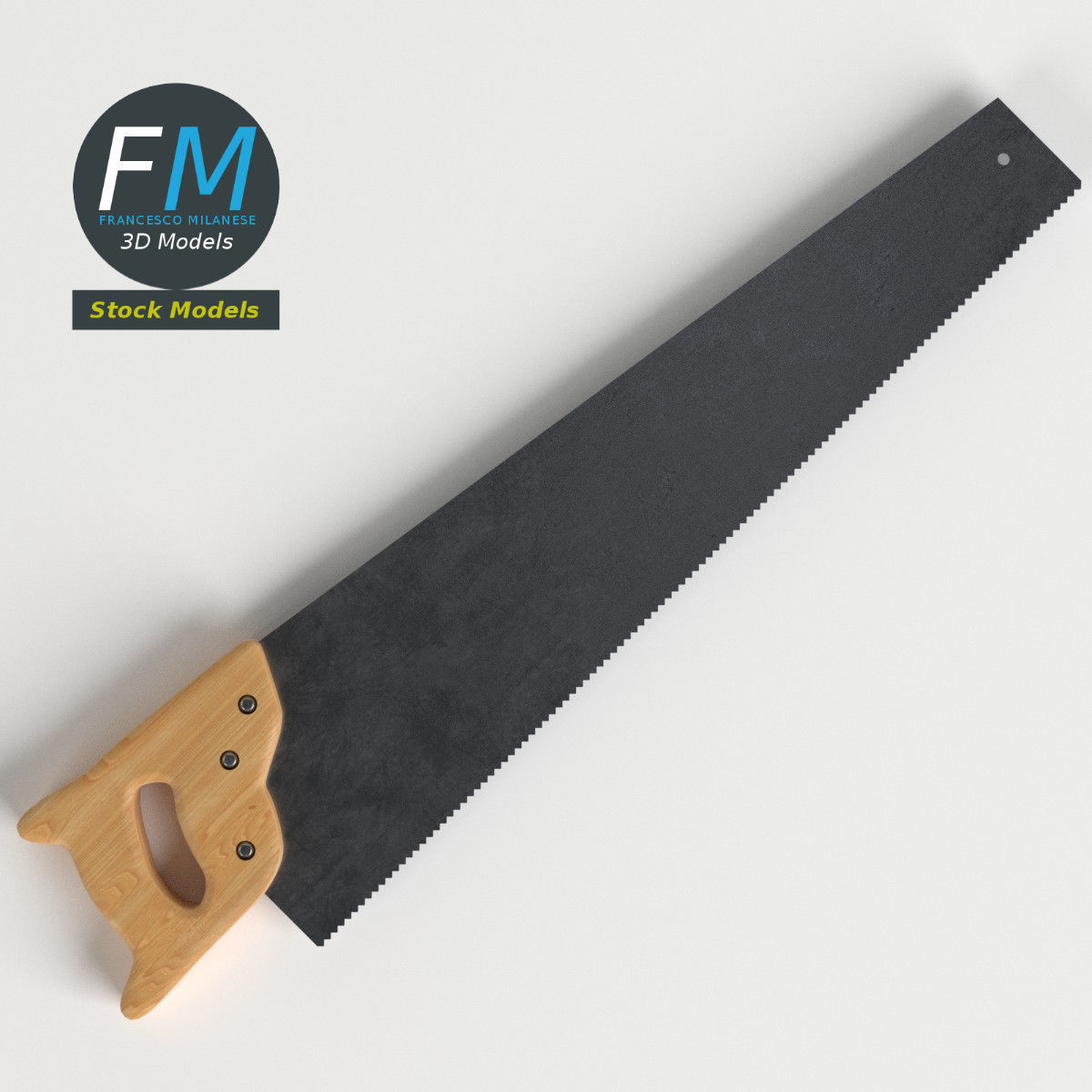 Hand saw 3D model_6