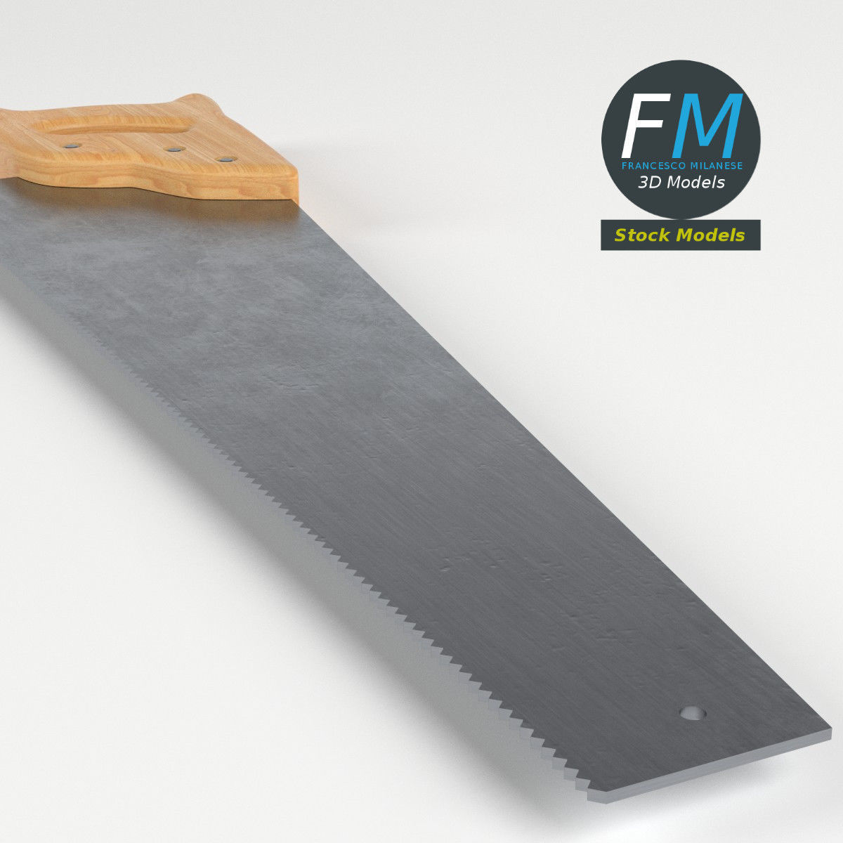 Hand saw 3D model_4