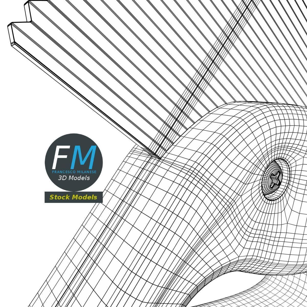 Hand saw 3D model_8