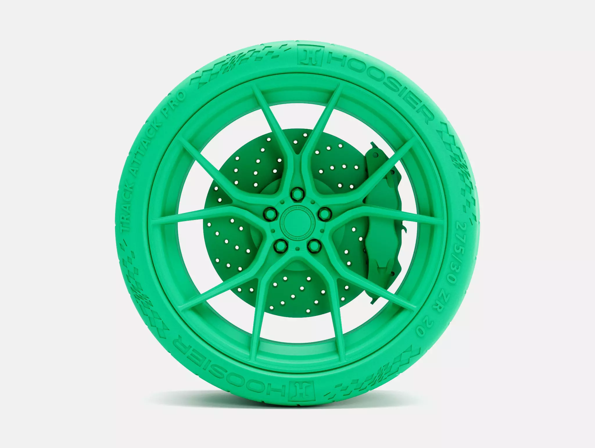 20x10 Stance SF07 Wheel Hoosier Track Attack Pro Tire 3D print model_3