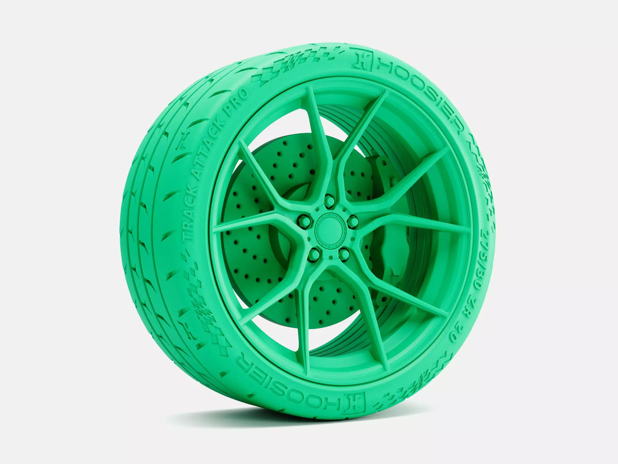 20x10 Stance SF07 Wheel Hoosier Track Attack Pro Tire 3D print model_1