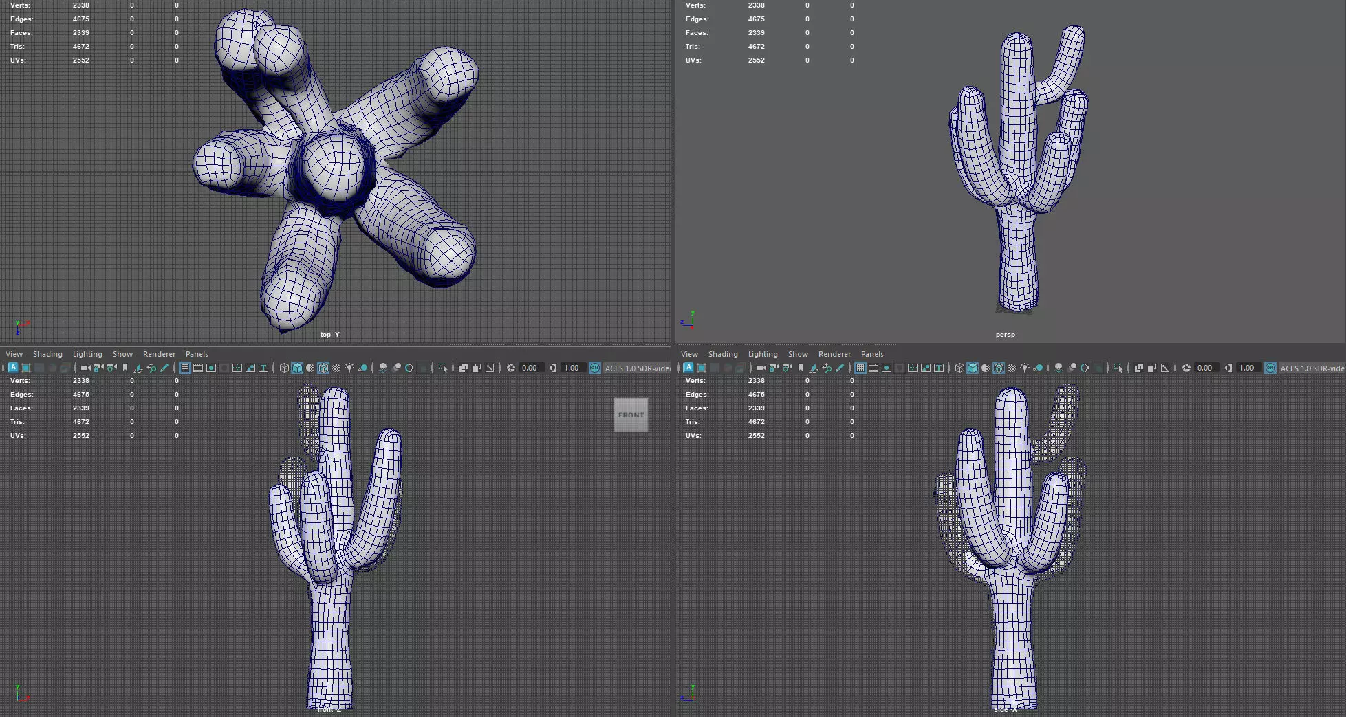 Desert Sentinel  Realistic Low Poly Cactus 4K PBR Textures  Low-poly 3D model_11