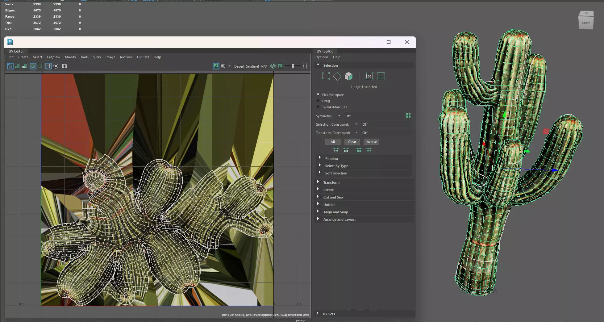 Desert Sentinel  Realistic Low Poly Cactus 4K PBR Textures  Low-poly 3D model_12